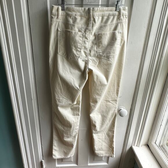 Talbots Velveteen Straight Leg Pants Ivory NWT - Picture 8 of 10